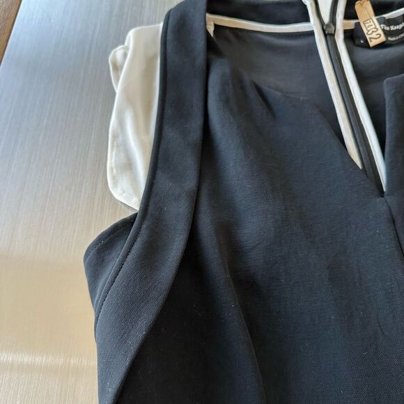 The Kooples black and white sleeveless dress with back zipper. Size large - Picture 5 of 14